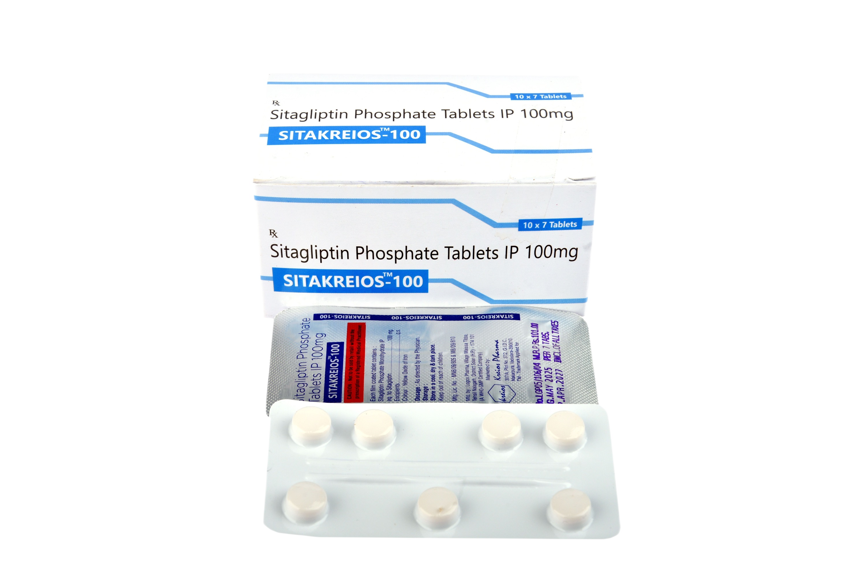 Sitakreios-100 Enhanced Strength DPP-4 Inhibitor 100mg for Intensive Diabetes Management
